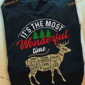 Wonderful Time Reindeer Christmas Shirt, Best Family Christmas Gifts