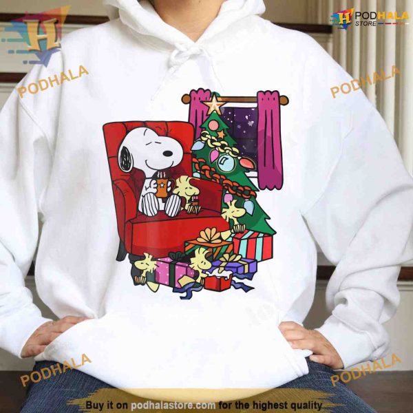 Woodstock & Snoopy Xmas Retro 90s Peanuts Hoodie, Festive Christmas Gift
