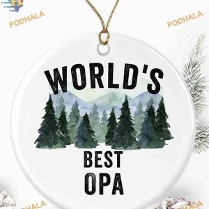 World's Best Opa 2023 Ornament, Personalized Family Christmas Decor