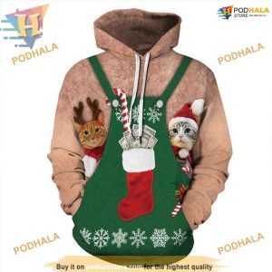 Xmas Cat & Dog Hoodie, Creative Christmas Gift