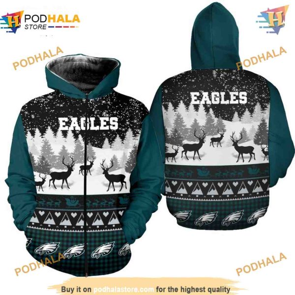 Xmas Gift Philadelphia Eagles 3D Hoodie, NFL Eagles Clothing