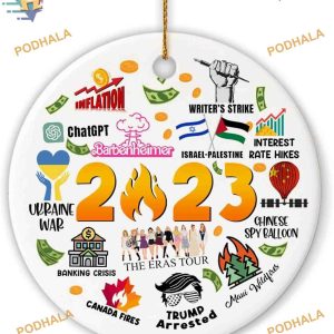 Year in Review 2023 Funny Ornaments, Personalized Family Christmas Decor