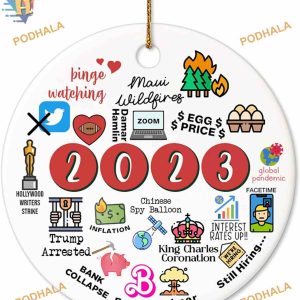Year in Review 2023 Ornament, Family Christmas Ornaments Unique