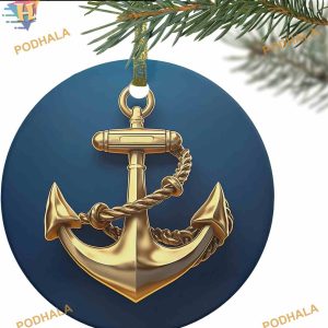 Yellow Anchor Coastal 2023 Funny Christmas Ornaments