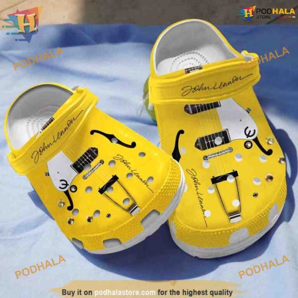 Yellow Guitar Clogs Crocs, Creative Christmas Gifts for Music Lovers