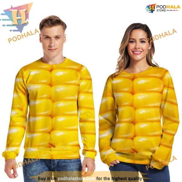 Yellow Porn Christmas 3D Printed Sweatshirt 3D Hoodie, Creative Xmas Gift