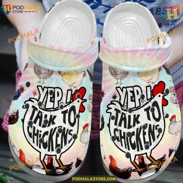 Yep I Talk To Chicken Crocs, Classic Clogs for Chicken Enthusiasts