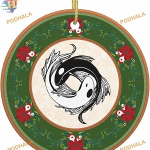 Yin Yang Koi Fish Ornaments, Family Christmas Tree Unique Decor