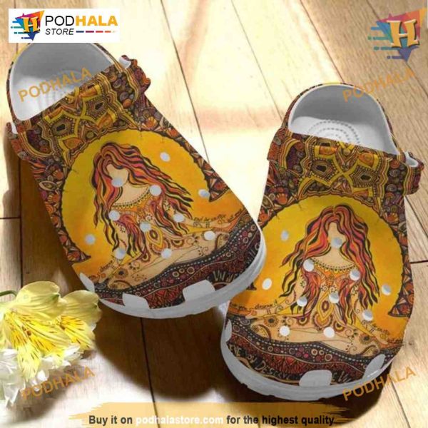Yoga Hippie Shoes Crocs, Mandala Pattern Yoga Lover Great Christmas