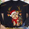 Yorkie Santa Hat Merry Shirt, Funny Xmas Gifts