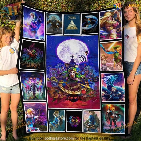 Zelda Tri Force Heroic Fleece Blanket, Creative Christmas Gift