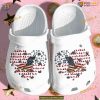 America Flag Heart Dachshund Crocs, Patriotic Dog Lover Footwear