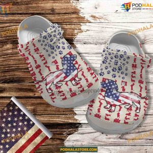 American Flag Dachshund Crocs, Perfect Independence Day Gift