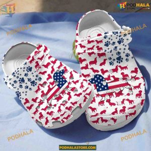 American Flag Dachshunds Crocs, Gifts for Sausage Dog Fans