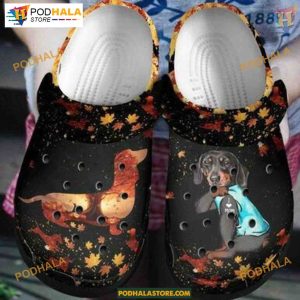 Autumn Dachshund Mom Crocs, I Love Mom Themed Dog Lovers Shoes