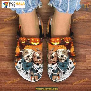 Awesome Pug Dog Halloween Crocs, Couple's Amazing Design Shoes