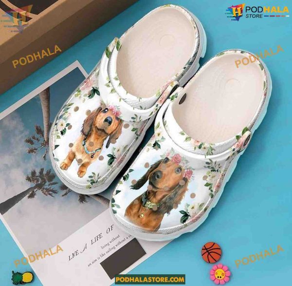 Baby Dachshund Classic Crocs, Comfortable Dog Lover Shoes
