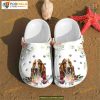 Basset Hound Puppy Flowers Summer Crocs, Basset Hound Lovers Shoes