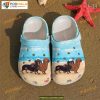 Beach Dachshund Valentine's Day Crocs, Ideal for Dachshund Admirers