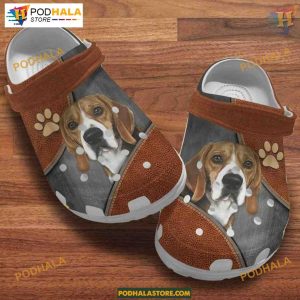 Beagle Leather Zippers Dog Dad Mom Beagle Heaven Crocs, Stylish Shoes