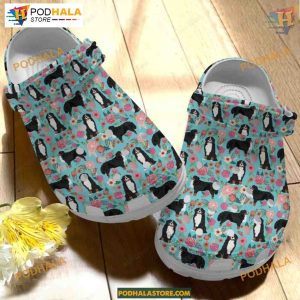 Bernese Mountain Dog Water Shoes, Classic Crocs Style, Pet Love Design