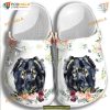 Black Dog Croc Shoes for Women, Flower Dog Crocbland, Fashionable Design