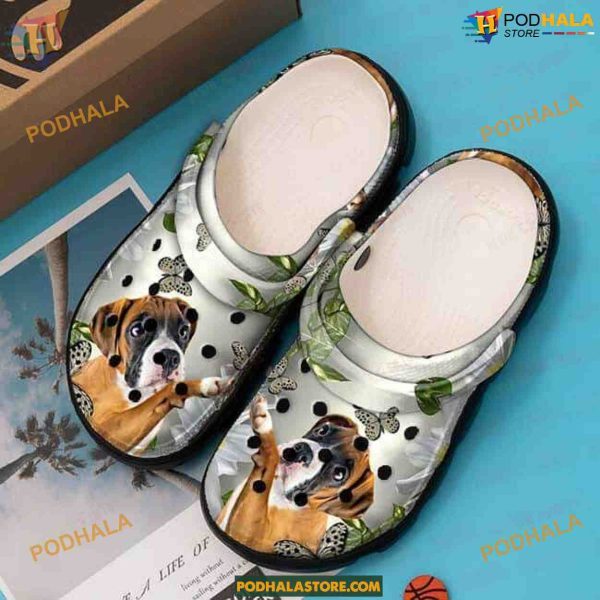Boxer Dog Crocs Classic Clogs, Comfortable Pet Lover Shoes