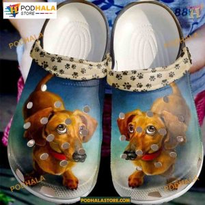 Brown Dachshund Crocs for Pet Lovers, Ideal Present for Boyfriend