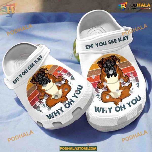 Bull Dog EFF You See Kay Comfy Bulldog Crocs for Dog Lovers