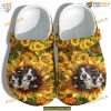 Bull Dog Mom Sunflower 3D Crocs, Unique Dog Crocs Shoes Design