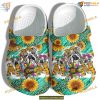Bull Dog Mom Sunflower Leopard Bulldog Crocs for Special Gifts