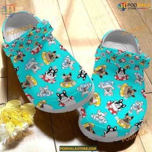 Bulldog Float Crocs, Classic Comfortable Bulldog Themed Clogs