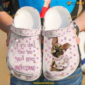 Bulldog Mama Personalized Gift Rubber Crocs for Dog Moms