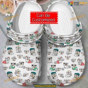 Bulldog Pattern Animal Print Crocs Stylish Clogs for All