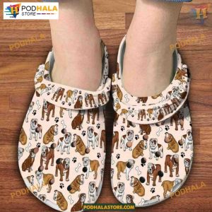 Bulldog Pattern Band Clog, Ideal Bulldog Gift for Friends