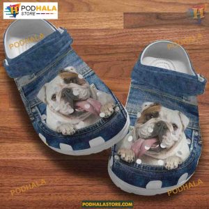 Bulldog Puppy Jeans’ Pocket Family Day Gift Bulldog Crocs