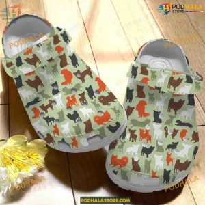 Camo Pattern Chihuahua Classic Crocs, Stylish Dog Shoes