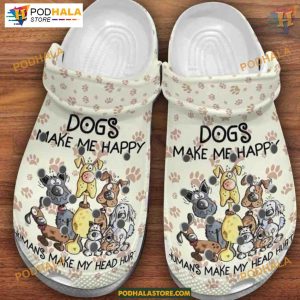 Cartoon Dog Clog Crocs, Perfect Gift for Dog Moms and Dog Lovers