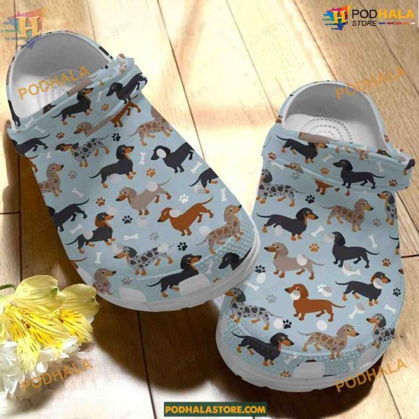 Chic Dachshund Flaunt Clogs, Perfect Presents for Dachshund Lovers