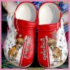 Chihuahua Love Christmas Animal Dog Crocs Red Rubber Clogs