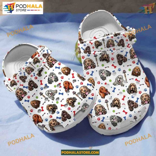 Cocker Spaniel Heart Dogs, Birthday Gift Crocs, Cute Design