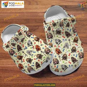 Cocker Spaniel Pattern, Dog Lovers Gift, Comfortable Friend's Gift Clogs