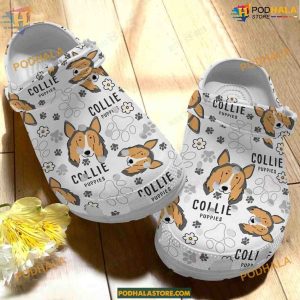 Collie Dog Themed Crocs Classic Clogs, Unique Pet Lover Shoes