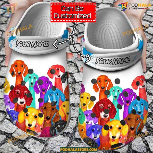 Colorful Dachshund Crocs, Ideal Presents for Dachshund Admirers
