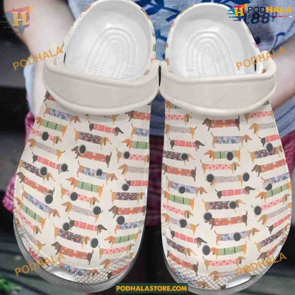Colorful Outfit Dachshund Crocs, Great for Stylish Dog Lovers