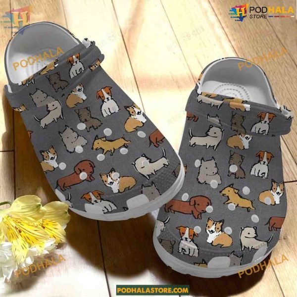 Corgi With Friends Theme Crocs, Classic Clogs for Group Enthusiasts
