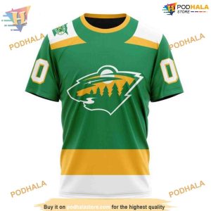 Custom 2023 24 Alternate Kits NHL Minnesota Wild Hoodie 3D 3