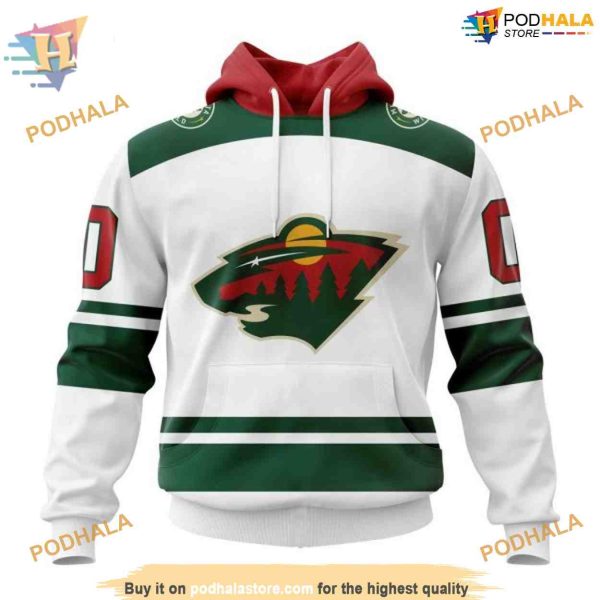 Custom 2023 Away Kits NHL Minnesota Wild Hoodie 3D