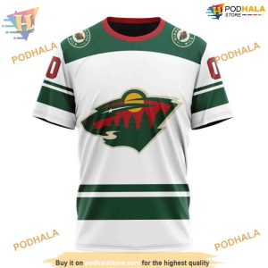 Custom 2023 Away Kits NHL Minnesota Wild Hoodie 3D 3