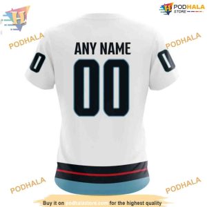 Custom 2023 Away Kits NHL Seattle Kraken Hoodie 3D 4